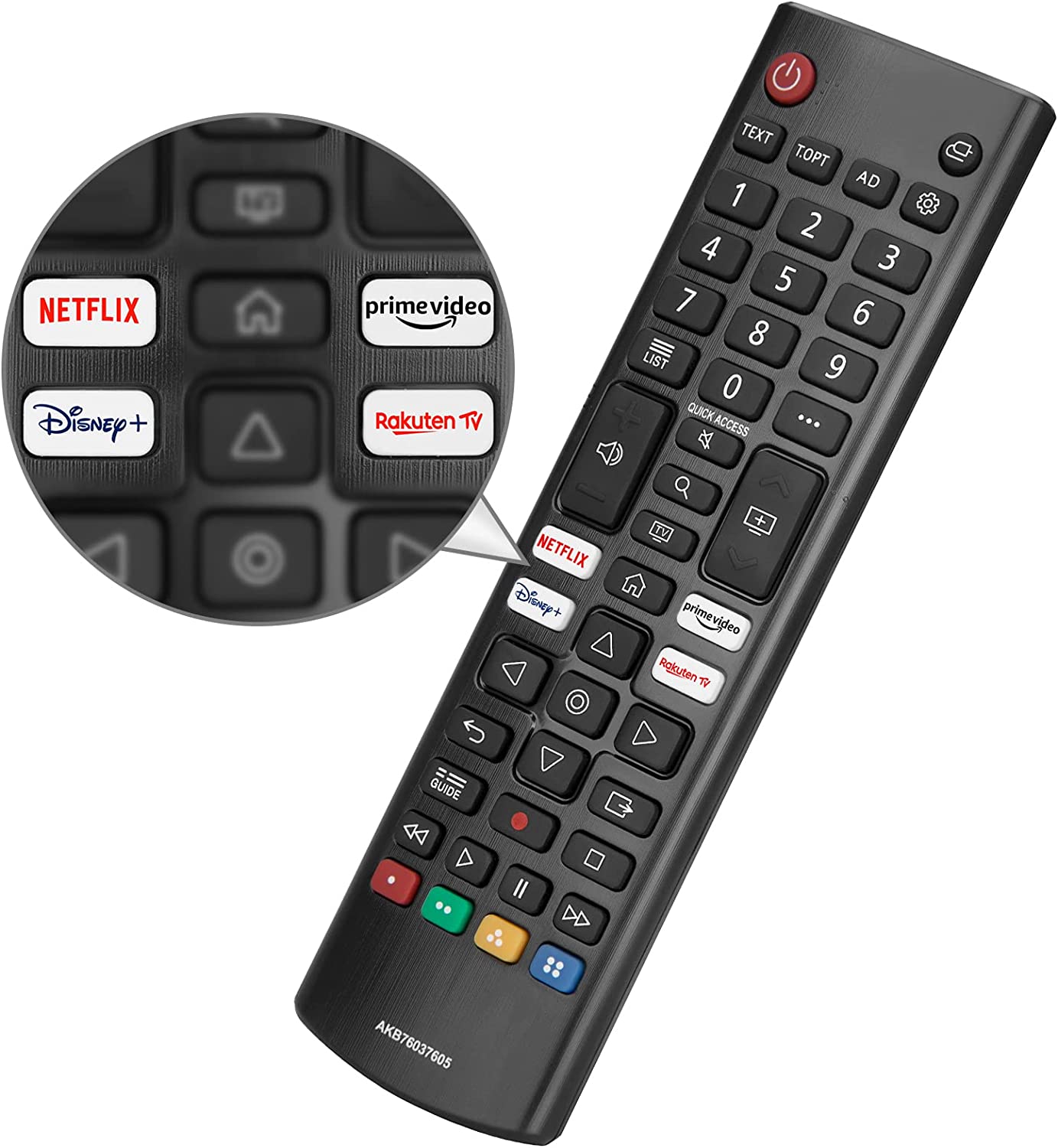 Telecomandă universală Smart TV pentru LG AKB76037605, cu Netflix