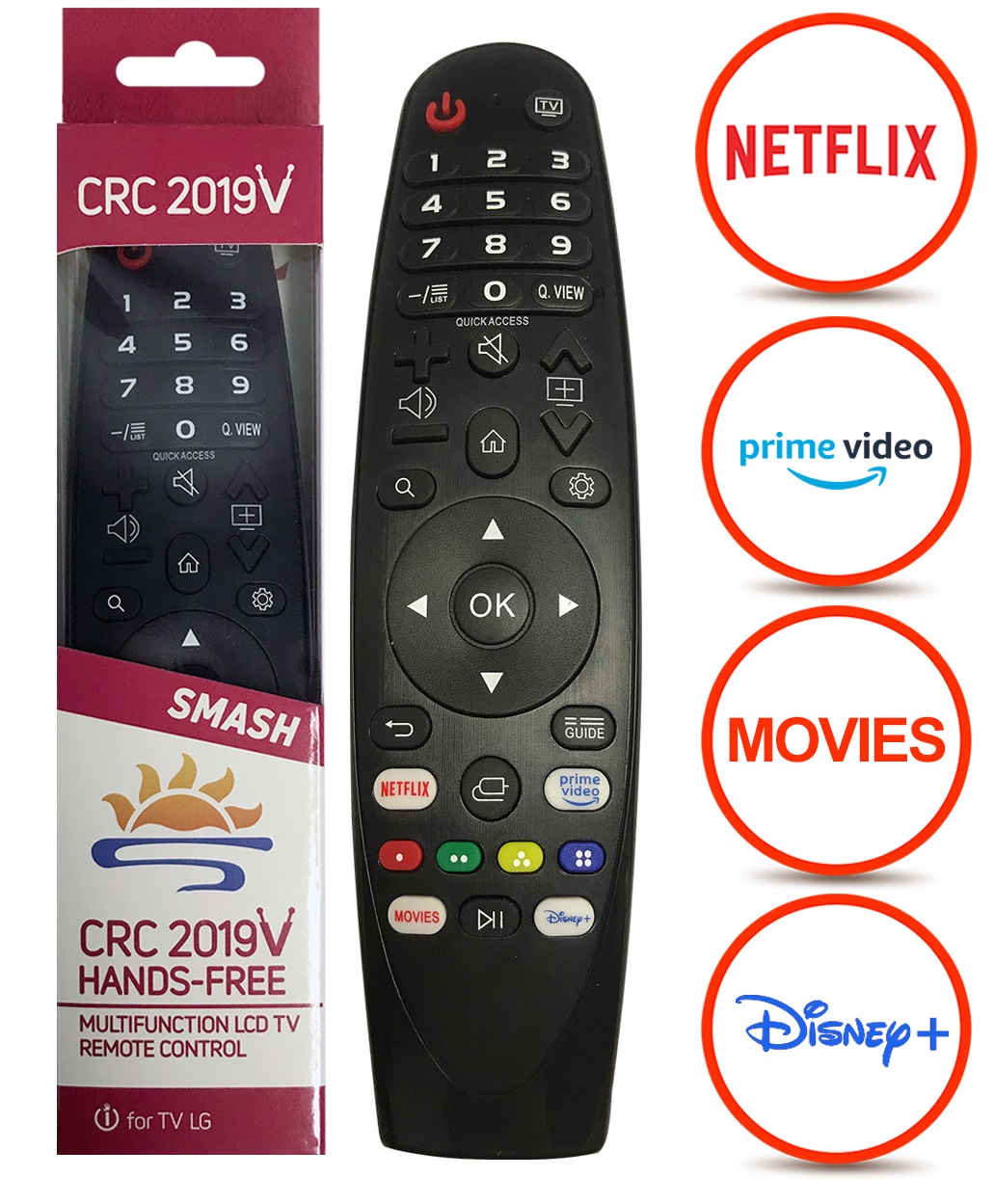 Telecomandă Smart TV pentru LG CRC2019, cu Netflix