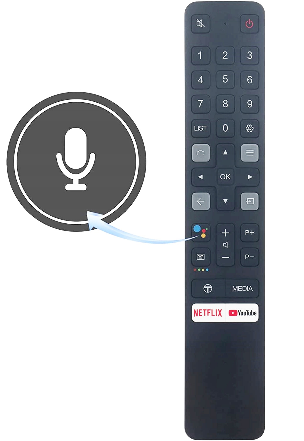 Telecomandă Smart TV pentru TCL RC901V-FMR1, cu Bluetooth și comandă vocală