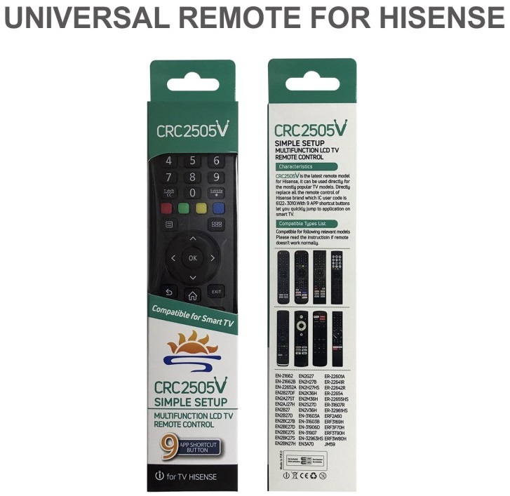 Telecomandă universală TV pentru Hisense CRC2505V