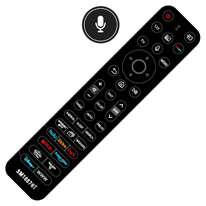 Telecomandă universală Smart TV pentru Samsung SM1887BI, cu Bluetooth și comandă vocală