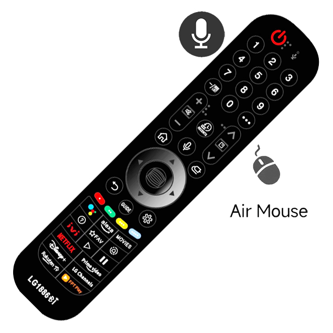 Telecomandă universală Smart TV pentru LG LG1886BI, cu Bluetooth