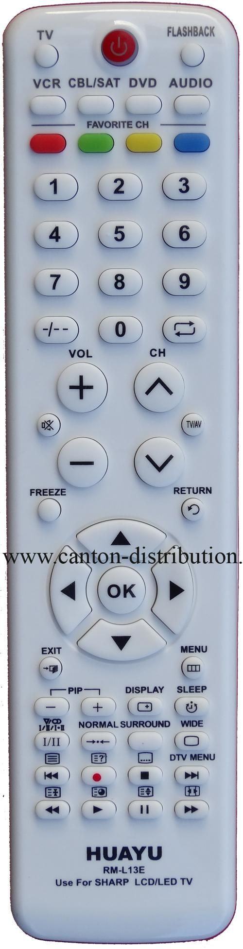 Telecomandă TV pentru Sharp RM-L13E
